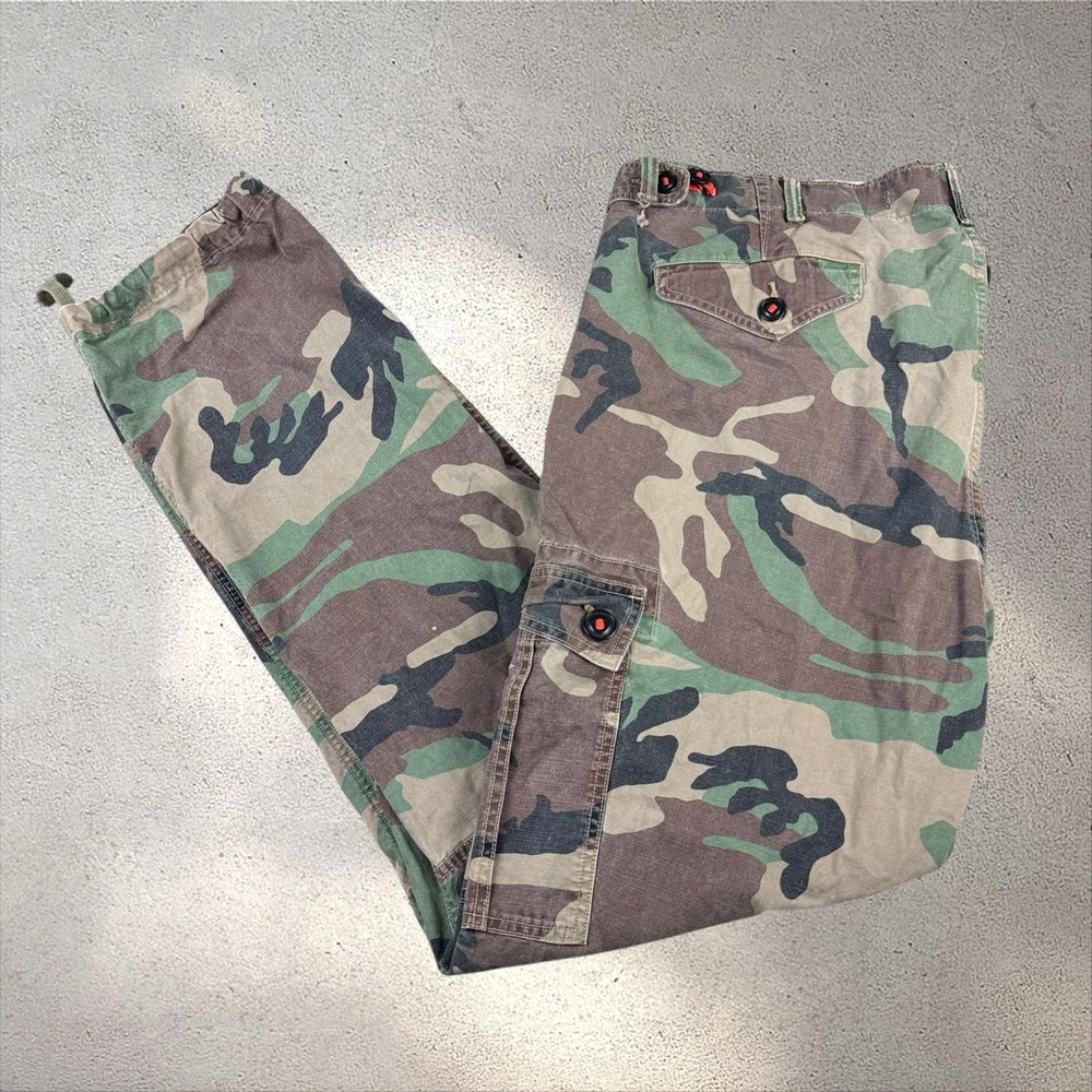 Polo Ralph Lauren Camo Pants Men 42B Canvas Cargo Paratrooper Military Surplus